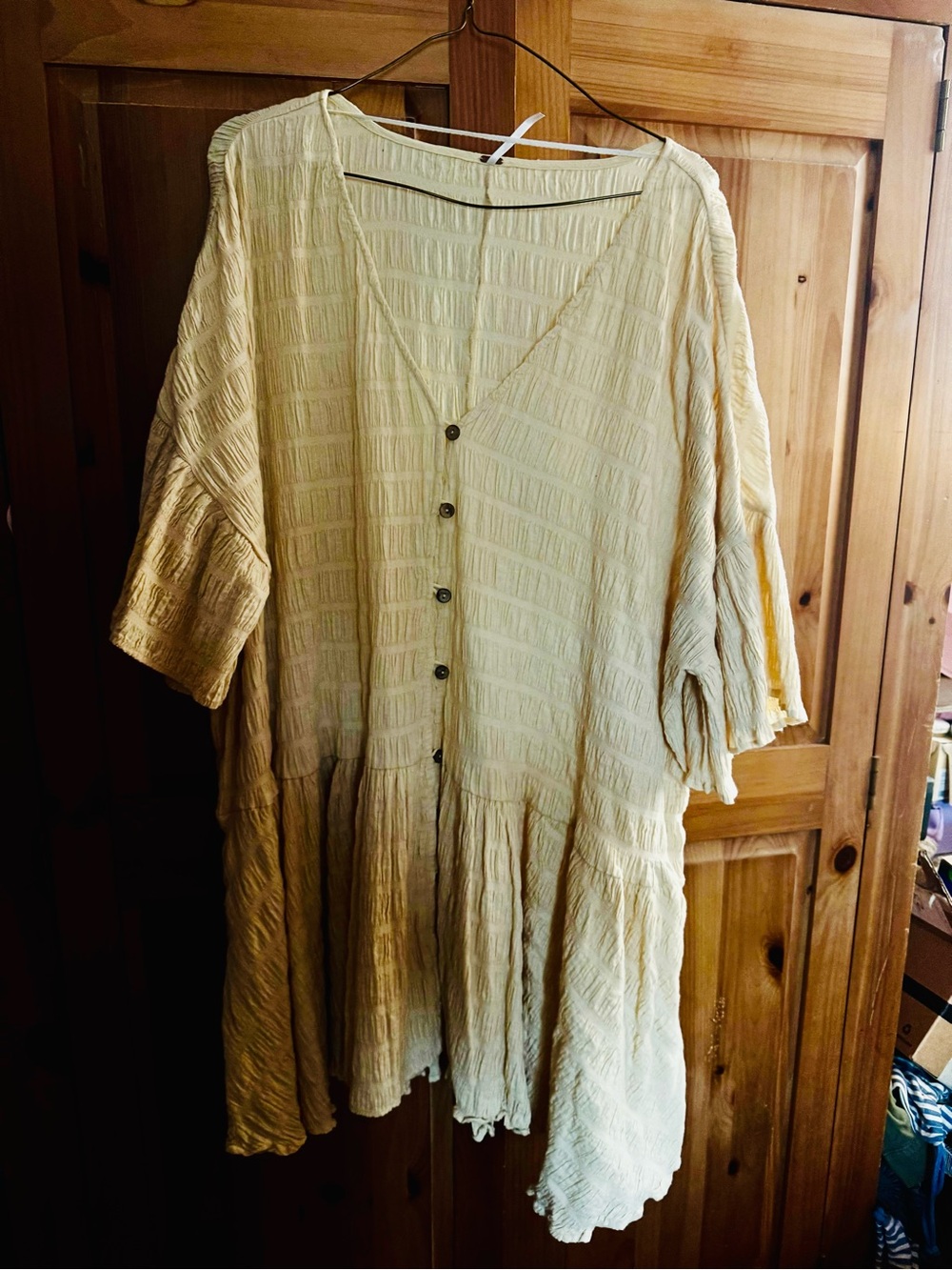 Butter yellow  Textured dress